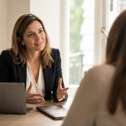 Permanence téléphonique pour avocats 2 Avocate en rendez-vous client – permanence téléphonique pour avocats